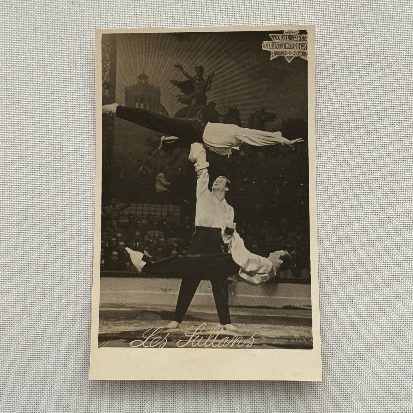 Vintage Circus Acrobat Act Balancing Photo Photograph Lisboa Portugal