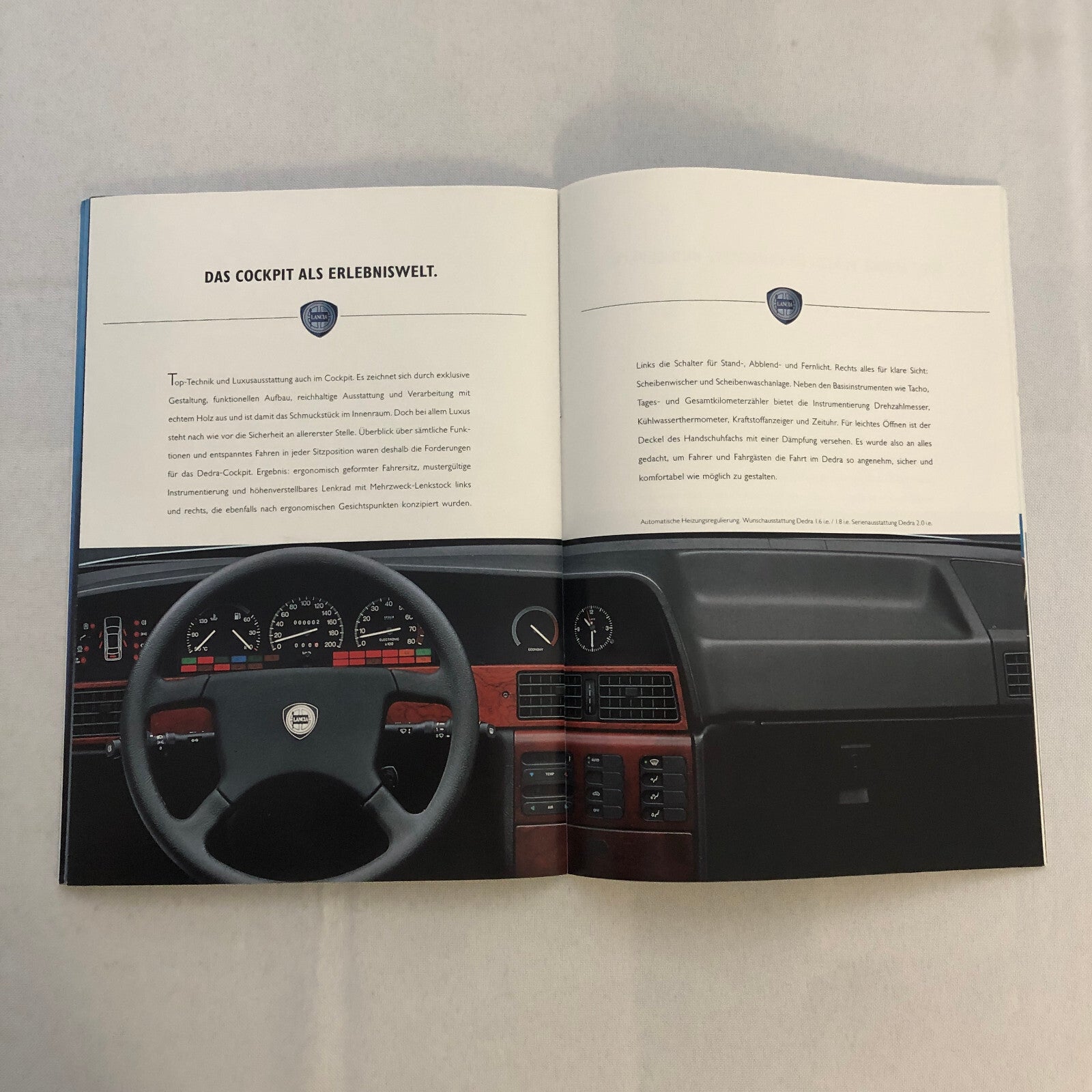 Lancia Dedra Car Sales Brochure Catalog Dedra German Text