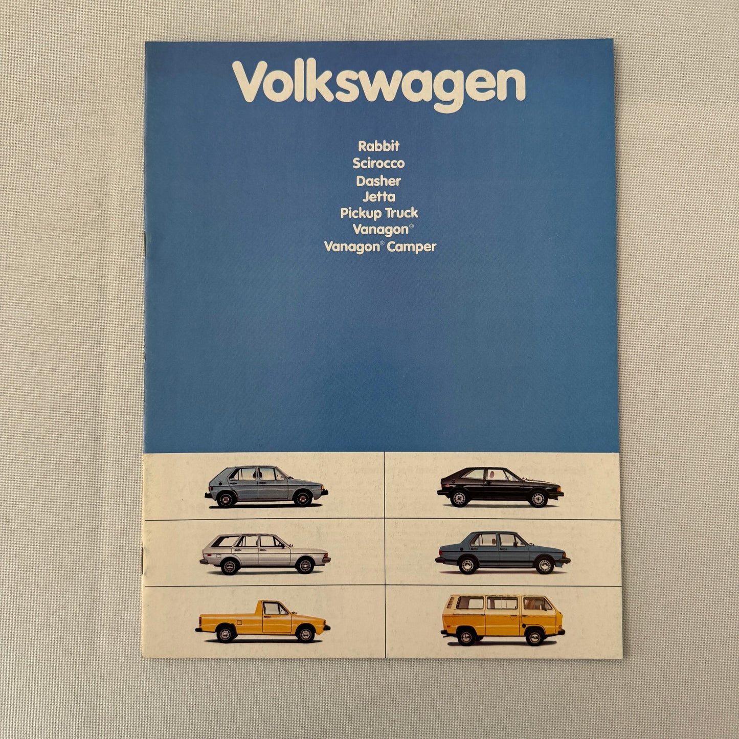 1981 Volkswagen VW Car Sales Brochure Catalog Vanagon Camper Jetta Scirocco +