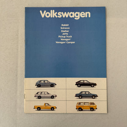 1981 Volkswagen VW Car Sales Brochure Catalog Vanagon Camper Jetta Scirocco +
