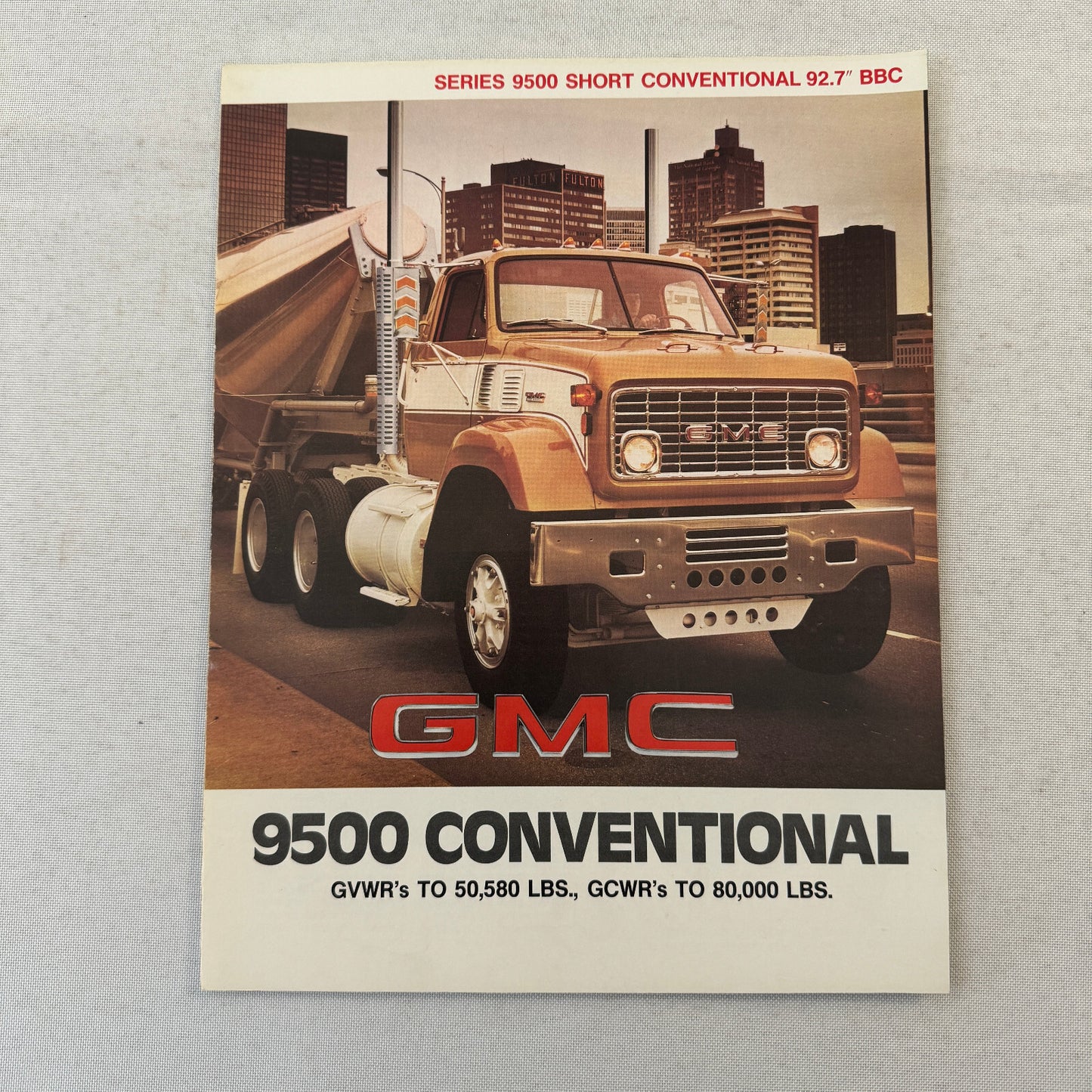 GMC 9500 Short Conventional Series Truck Sales Brochure Catalog Advertising