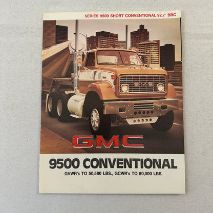 GMC 9500 Short Conventional Series Truck Sales Brochure Catalog Advertising