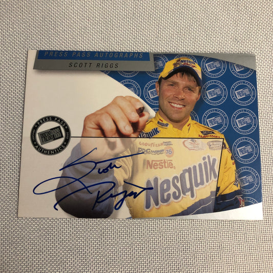 2003 Press Pass Autographs Scott Riggs Signed Autographed Auto Card NASCAR