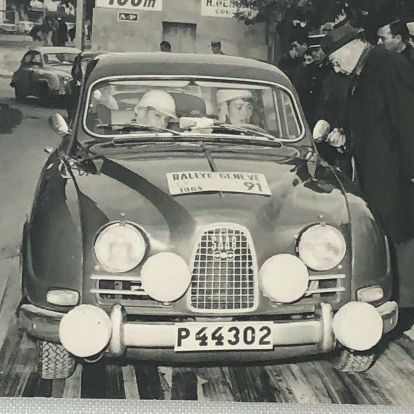 Vintage Pat Carlsson Moss Rally Racing Driver Photo Photograph Saab Car 