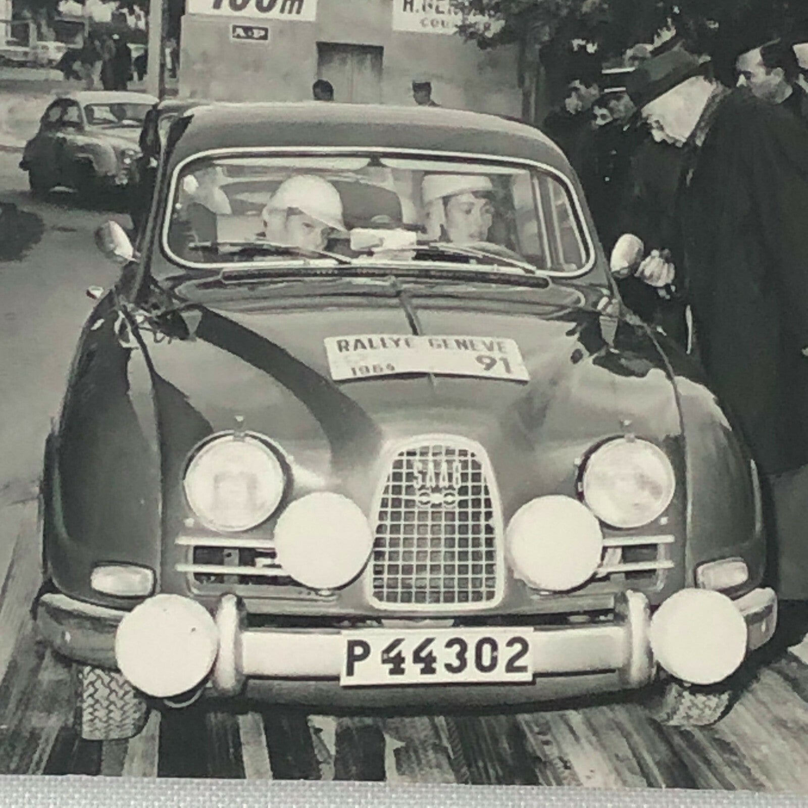 Vintage Pat Carlsson Moss Rally Racing Driver Photo Photograph Saab Car 