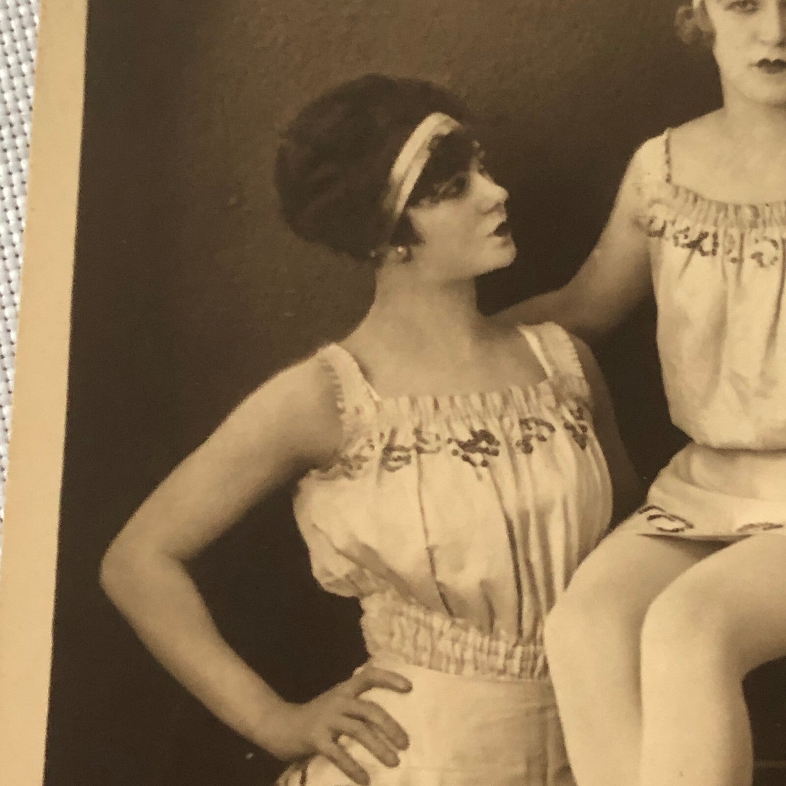 Circus Performers in Costume Real Photo Postcard Post Card RPPC Reading Sisters