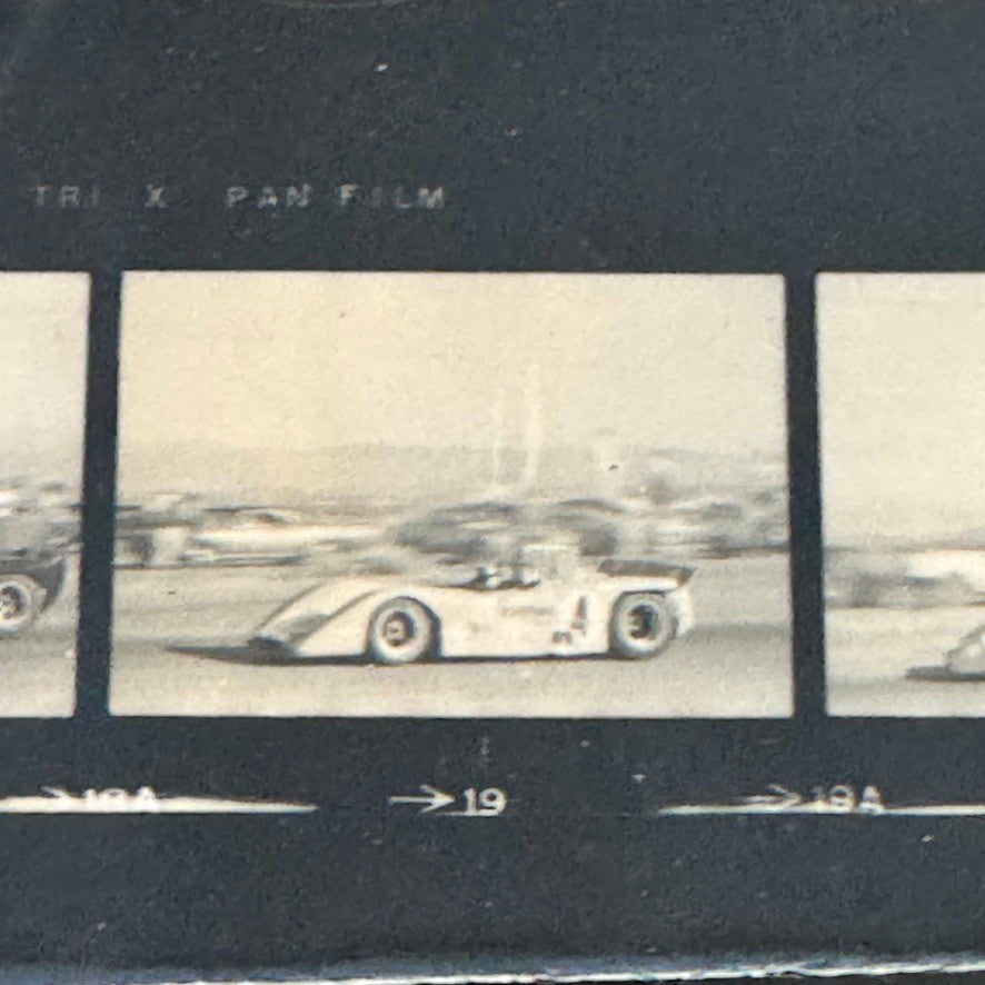 Vintage 1969 Las Vegas Can Am Racing Photo Contact Sheet Photograph Chaparral