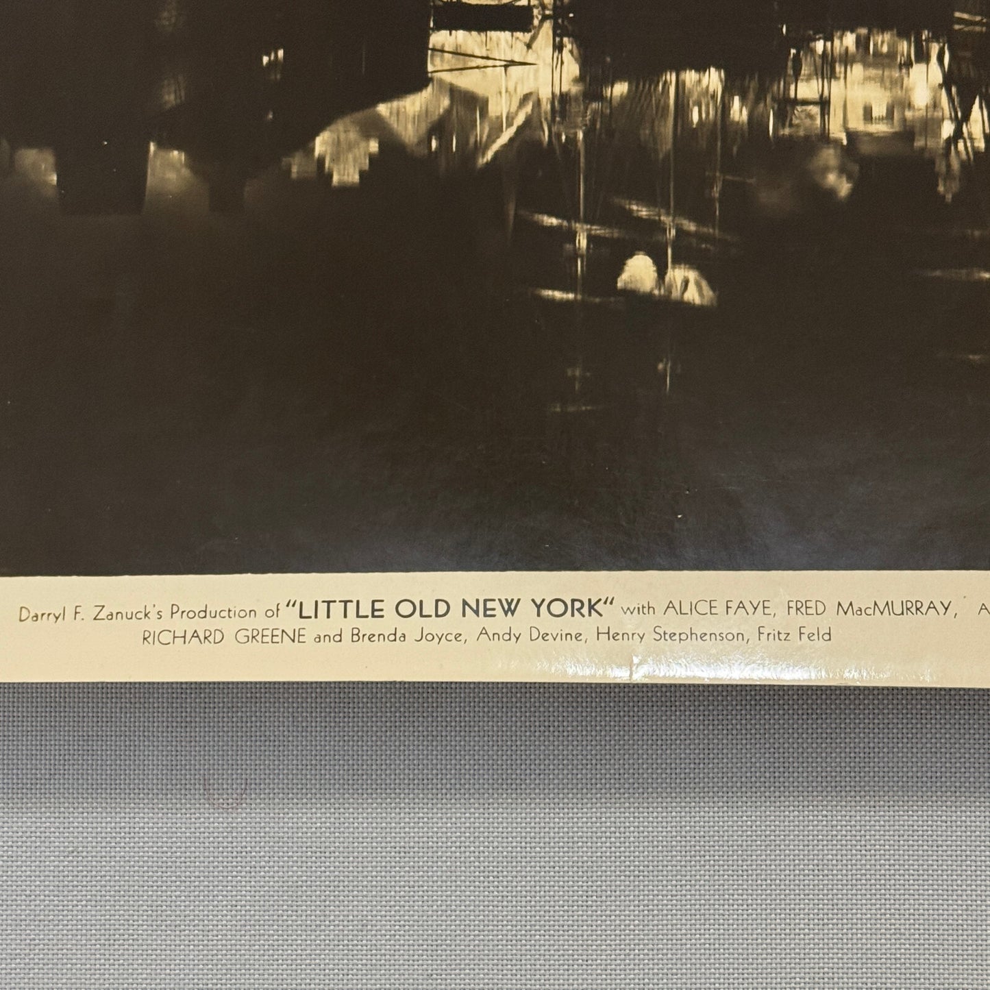 Little Old New York Movie Film Press Photo Photograph Alice Fay Fred MacMurray