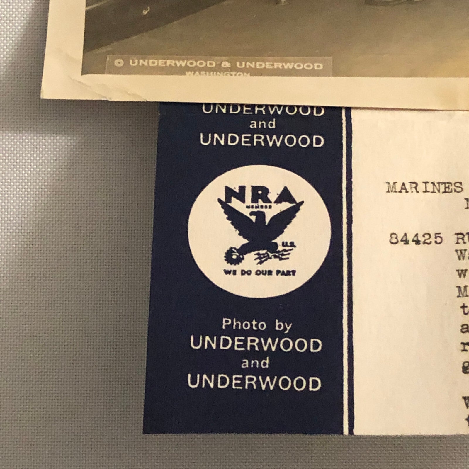 Press Photo Photograph US Marines Mobalized for Cuba 1933 Underwood & Underwood