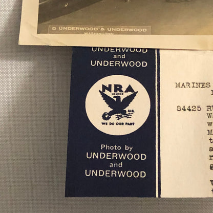 Press Photo Photograph US Marines Mobalized for Cuba 1933 Underwood & Underwood