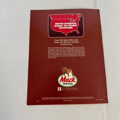 Mack Food Hauling Truck Sales Brochure Catalog R U MC Model Cruise Liner MidLine