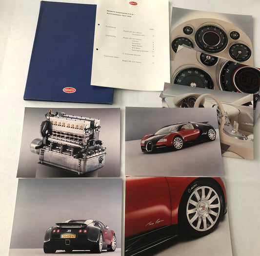 Bugatti Veyron Press Kit Brochure Photos 2002 German Text