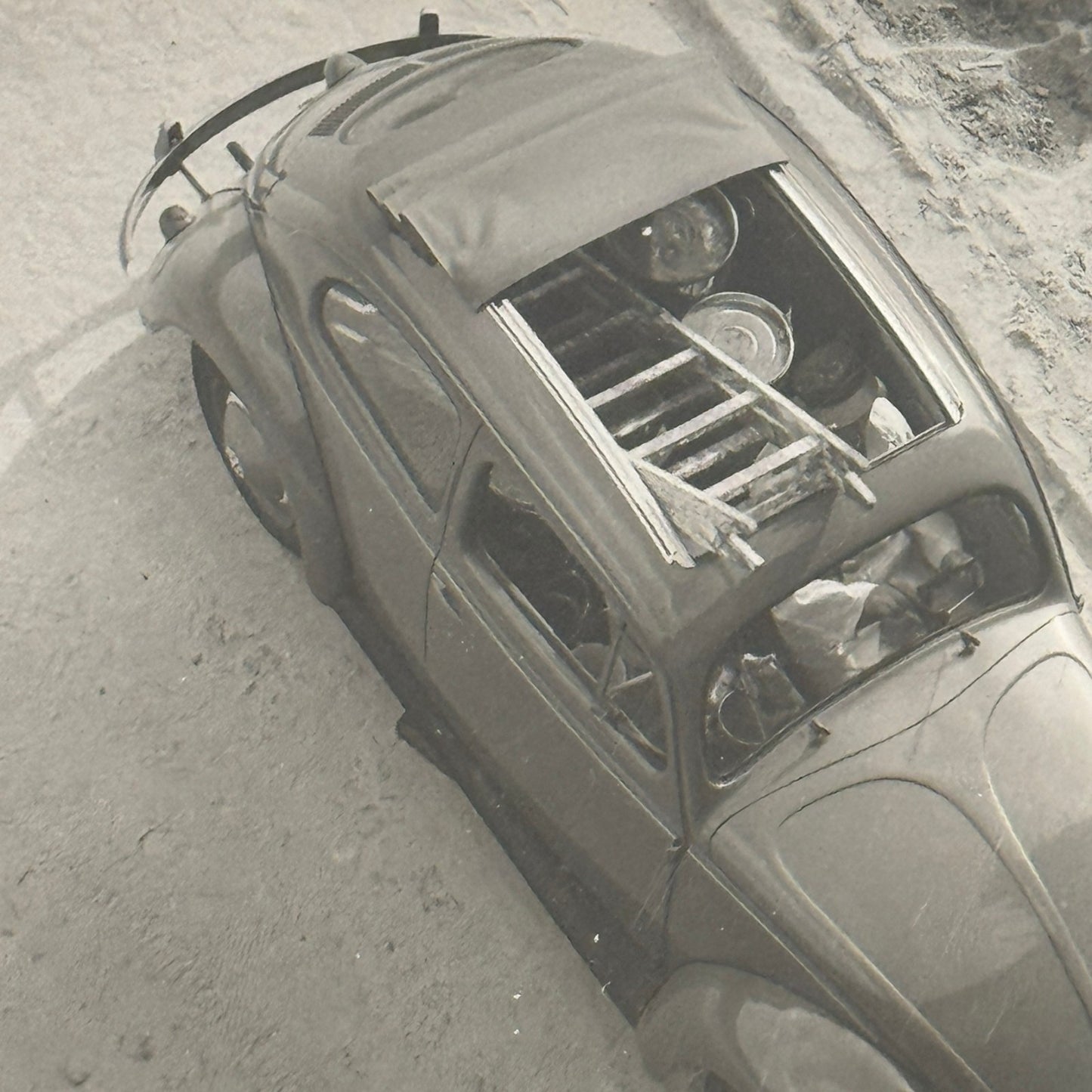 Vintage Volkswagen Beetle Convertible Photo Photograph Print