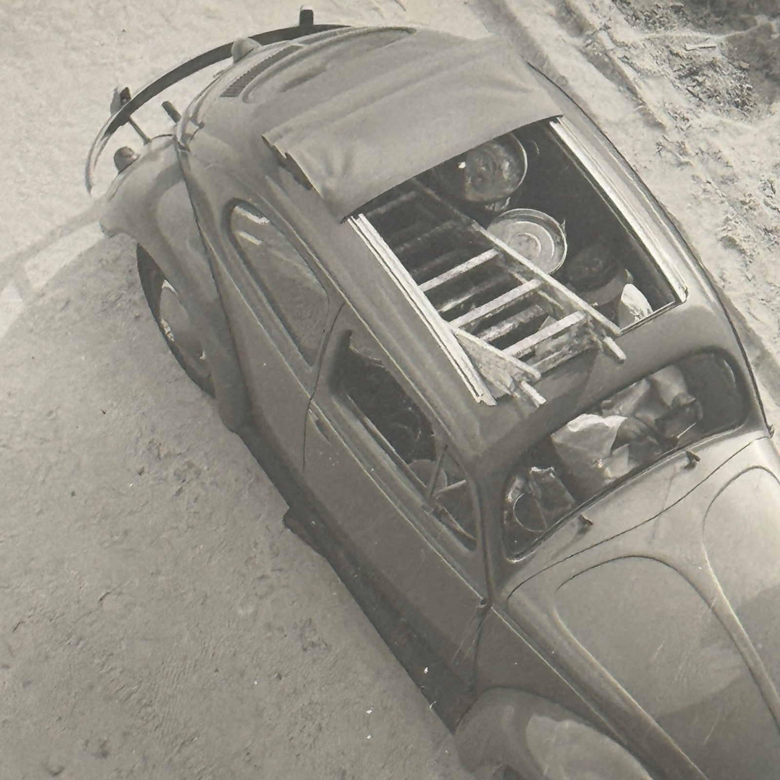 Vintage Volkswagen Beetle Convertible Photo Photograph Print