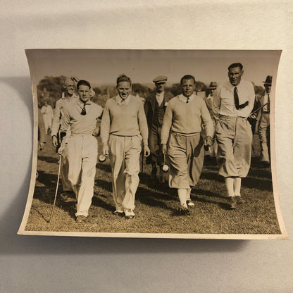 Press Photo Photograph Golf Golfer Tournament Percy Alliss Bert Hodson Bramley