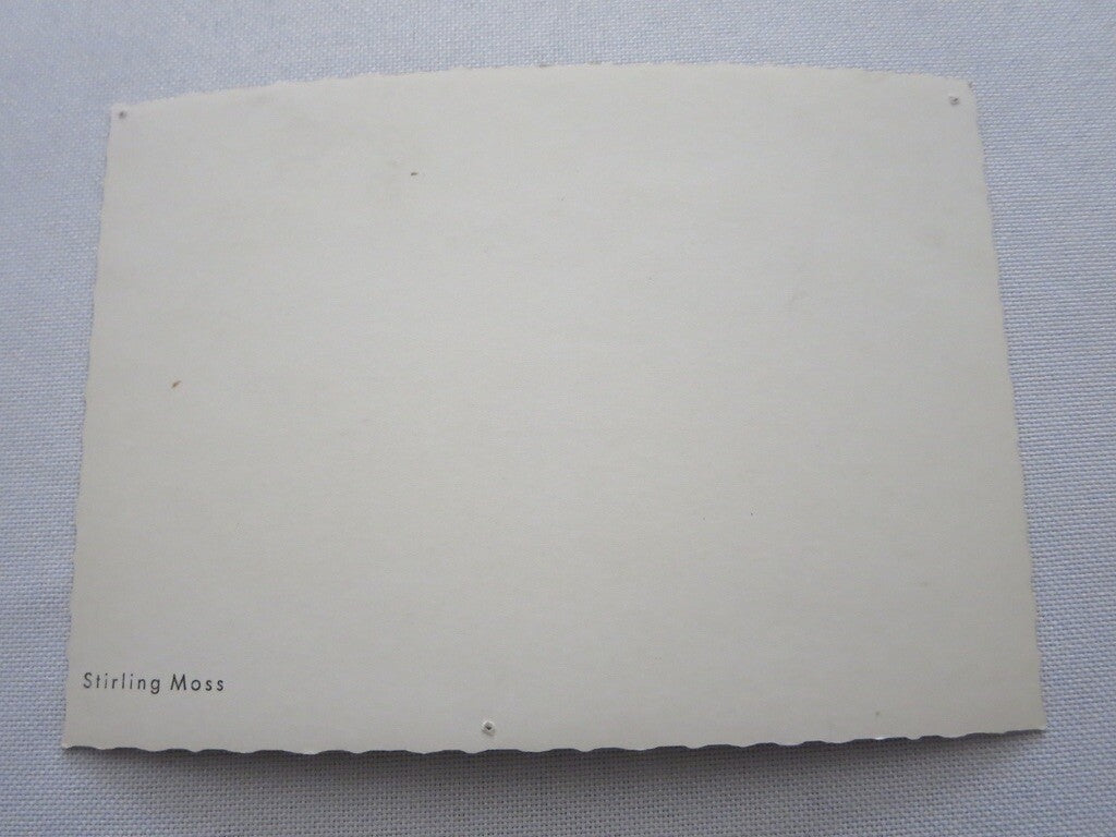 Vintage Stirling Moss Racing Car Postcard Formula One F1 Grand Prix