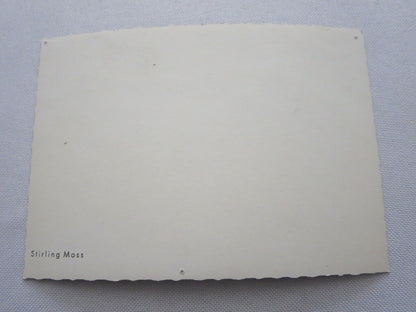 Vintage Stirling Moss Racing Car Postcard Formula One F1 Grand Prix