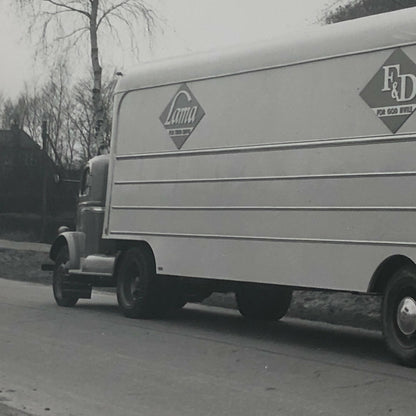 Vintage Photo Photograph of a Truck and Trailer - Denmark ? 