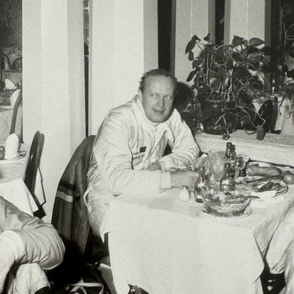 1980 Rallye Monte Carlo Press Photo Photograph DPPI Rally Drivers in Restaurant