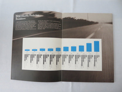 1968 - 1969 Toyota Corporate Annual Report Book Brochure - Corona Mark II Crown 
