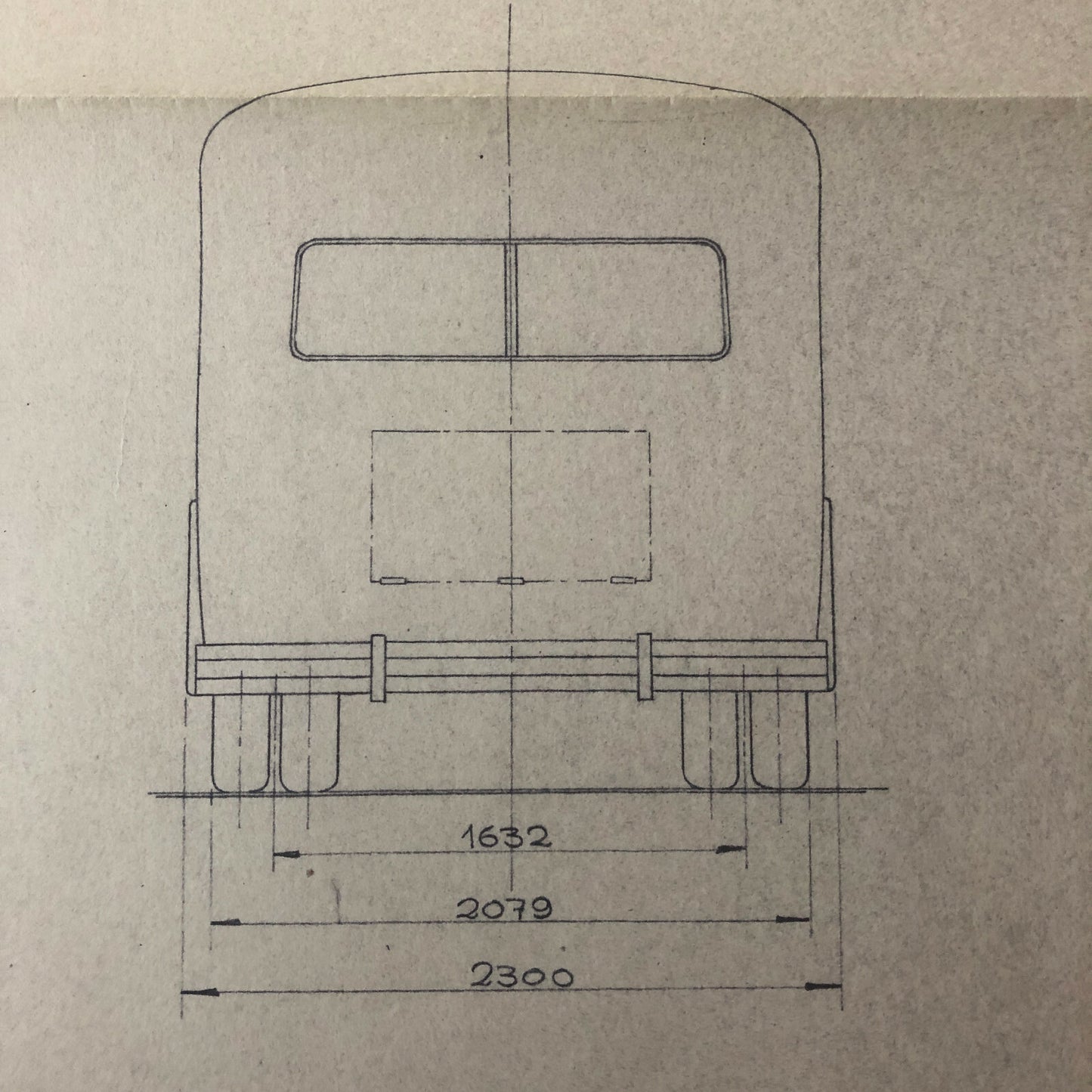 1935 Coachbuilder Bus Design Blueprint Rendering Blue Print Coach Bus Truck