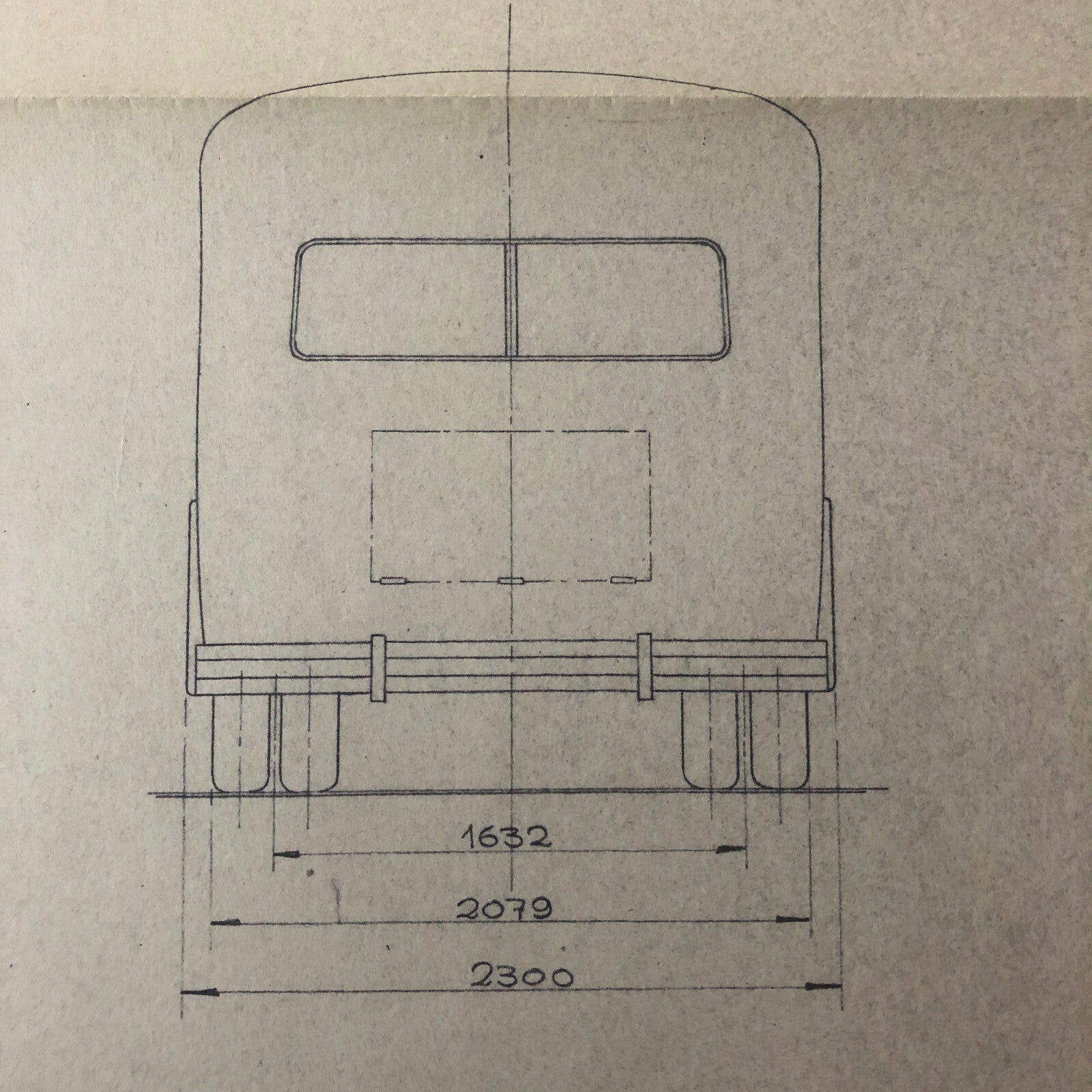 1935 Coachbuilder Bus Design Blueprint Rendering Blue Print Coach Bus Truck