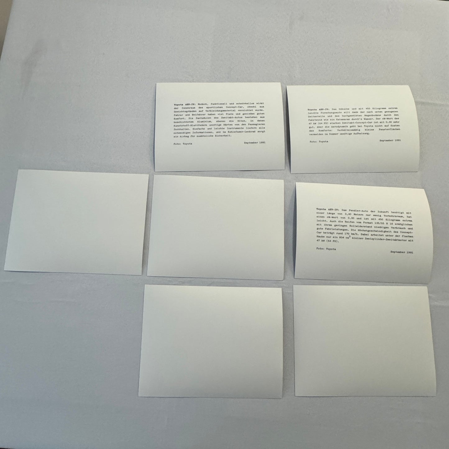 1991 Toyota Concept Car Photo Photograph Print Lot 7x Toyota AXV IV