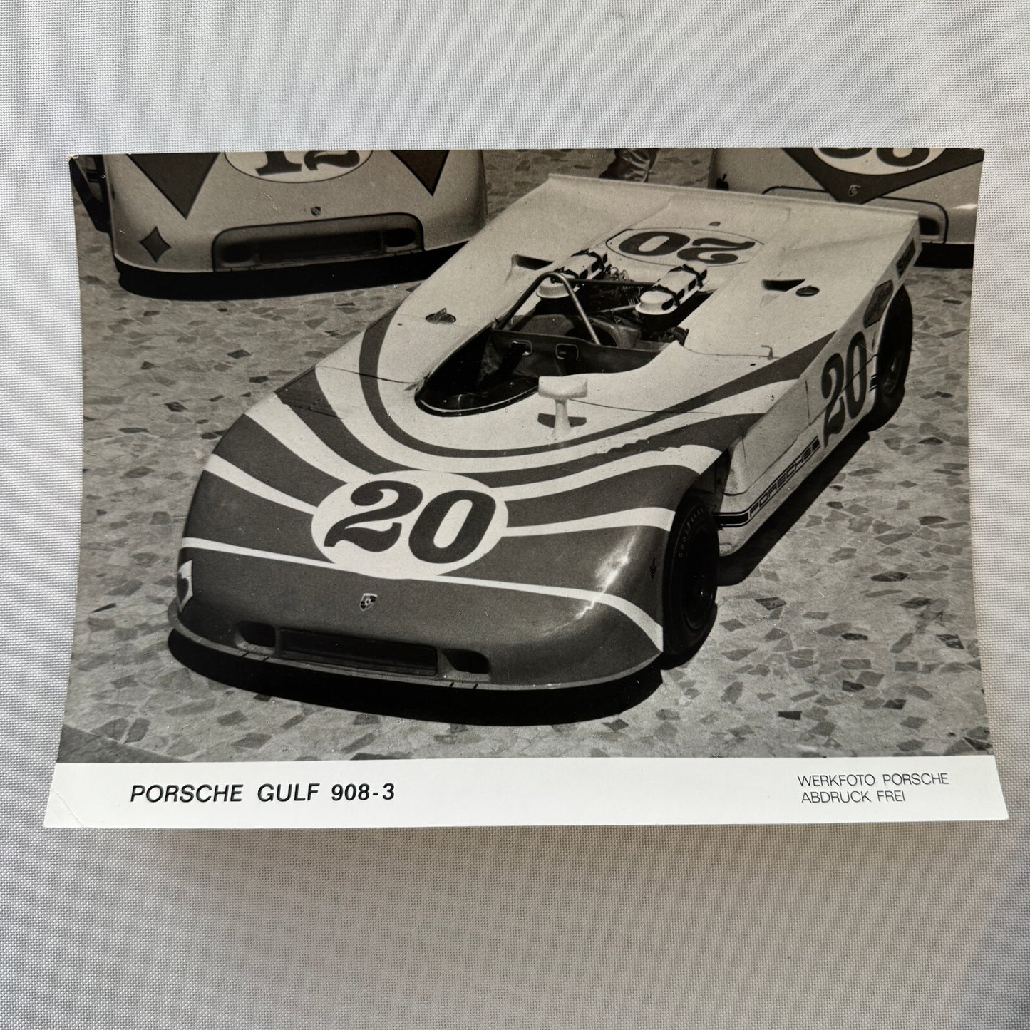 Porsche  Gulf 908-3 Factory Press Photo Photograph Print