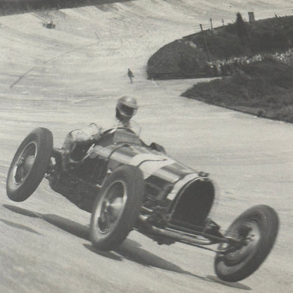 Vintage Bugatti Car Racing Photo Photograph Motorsport Modern Print