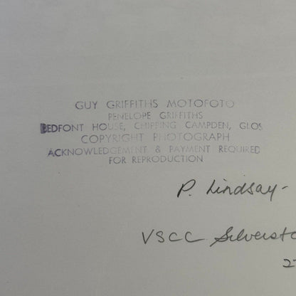 Vintage Racing Photo Patrick Lindsay Maserati Car Silverstone 1969 Guy Griffiths