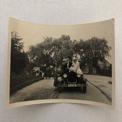 Vintage Photo Photograph Lot People with Anique Car Automobile AL22SM1