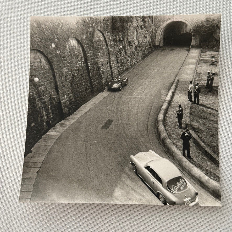 Vintage Racing Car Photo Photograph Print Unidentified Cars