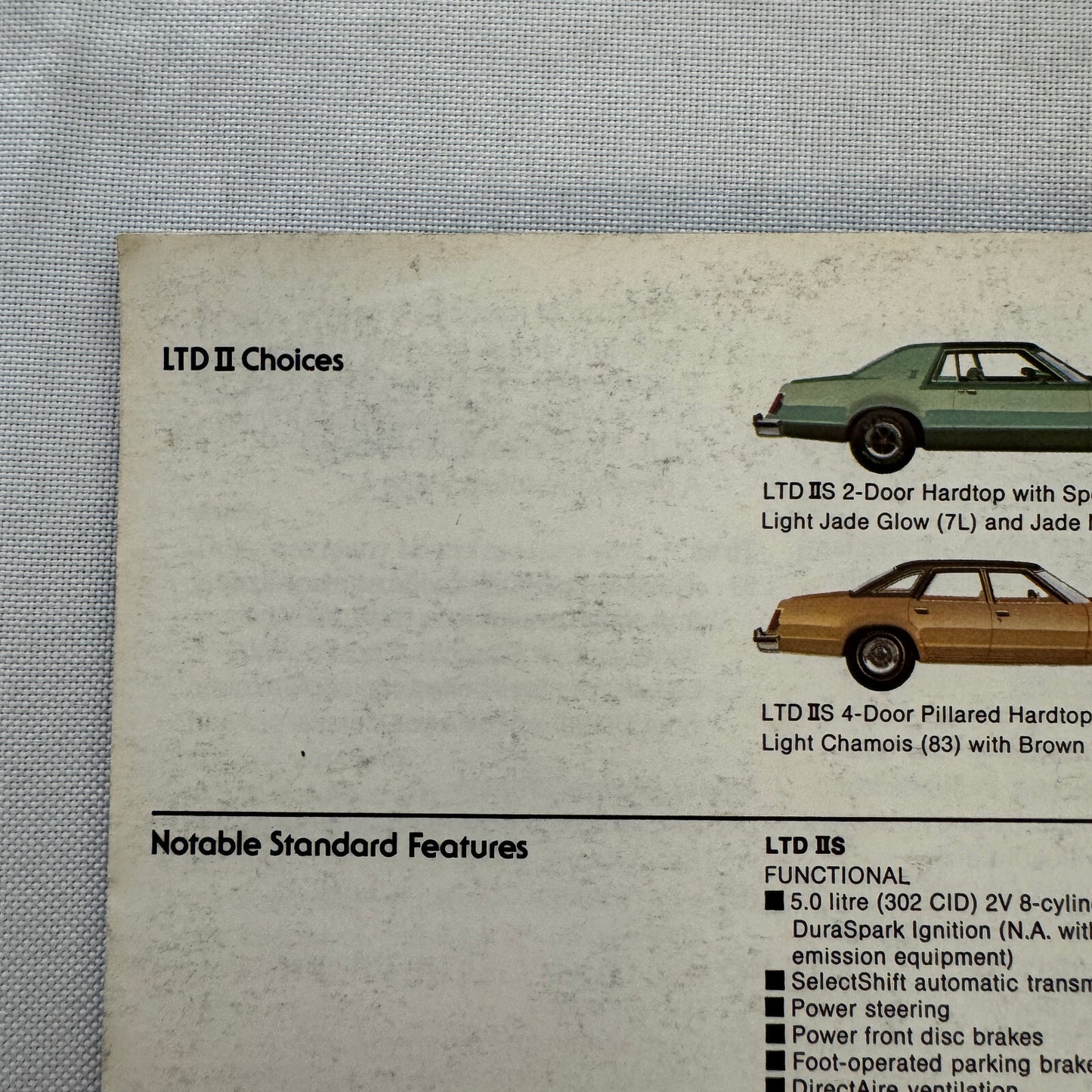 1978 Ford LTD II Car Sales Brochure Catalog Advertising Hardtop Sedan