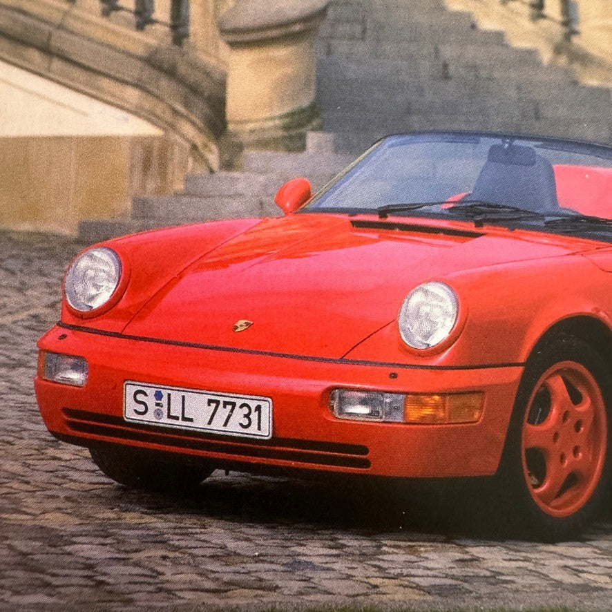 Porsche 911 Convertible Postcard Vintage Image Printed 2015