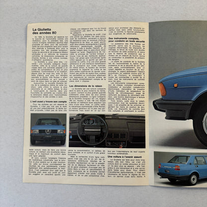 Alfa Romeo Giulietta Car Sales Brochure Catalog Advertising FRENCH