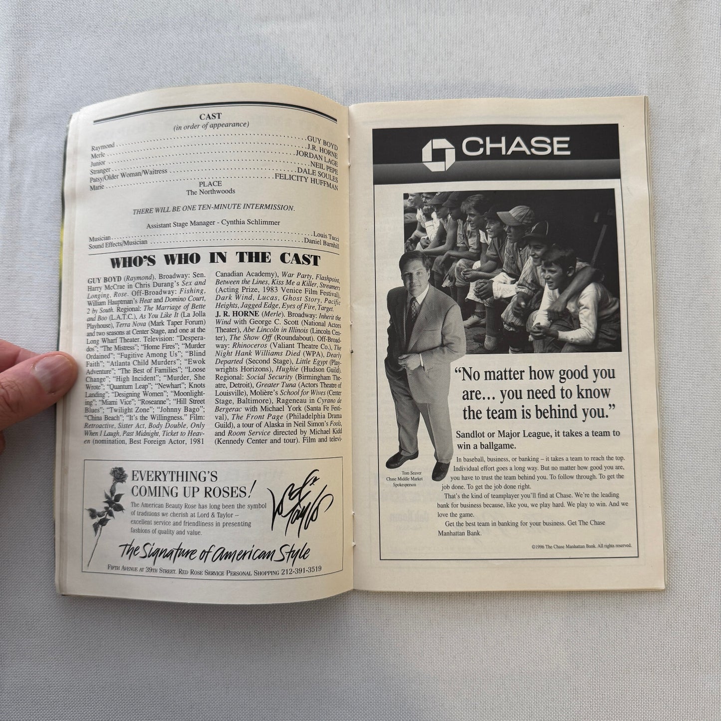 William H Macy Signed Playbill The Joy of Going Somewhere Definite 1997 Auto