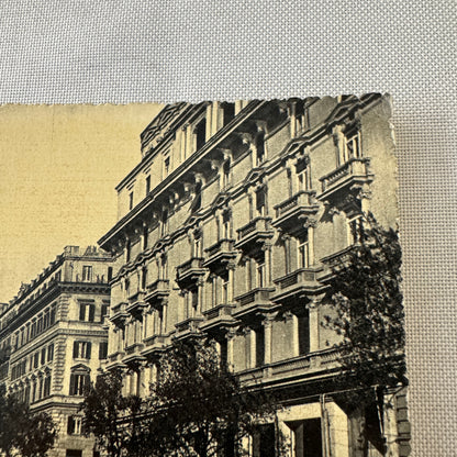 Vintage Italian Street Postcard Post Card Roma Rome Via Vittorio Veneto Car