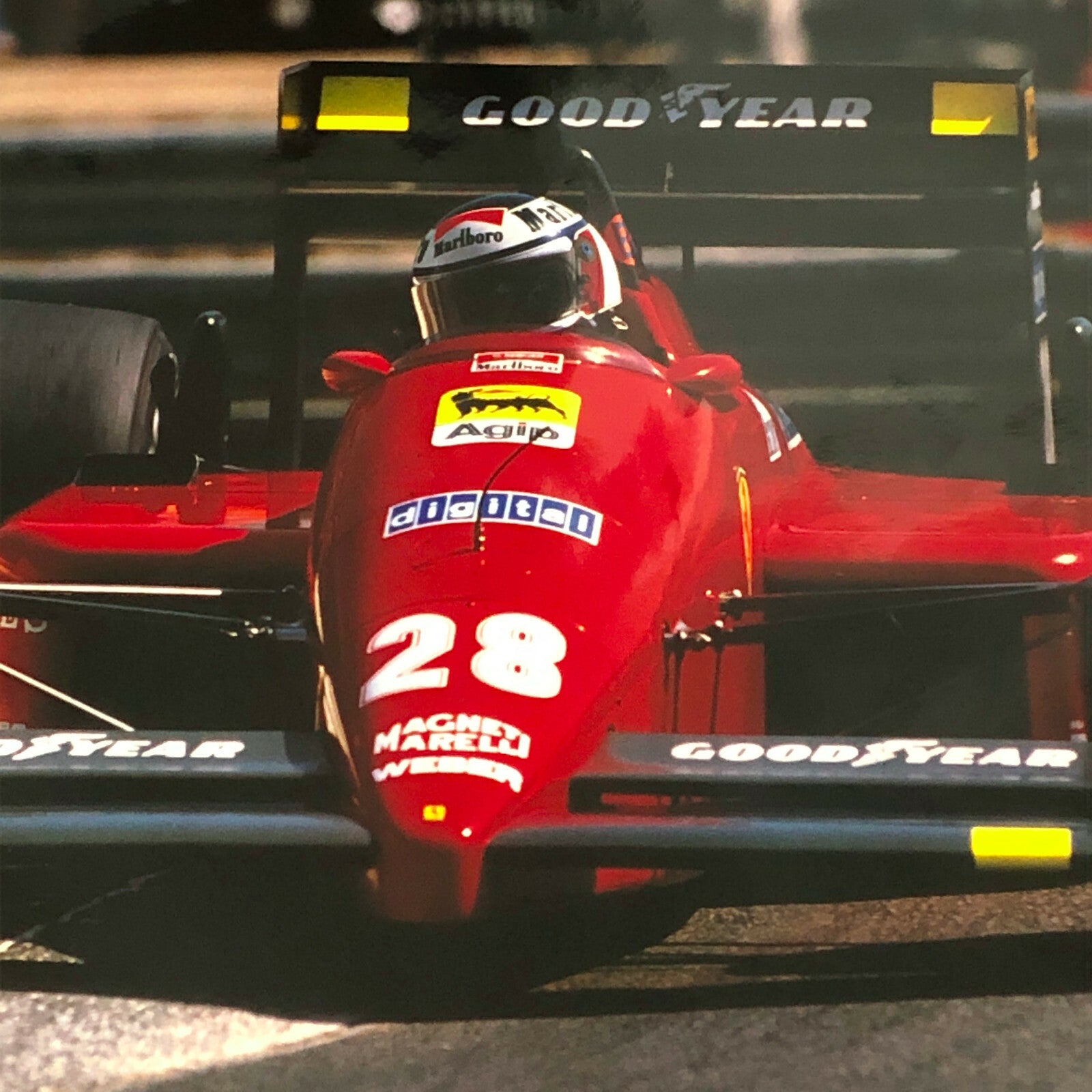 Poster Ferrari F1 Formula One Gerhard Berger Racing Car Automotive Art Decor