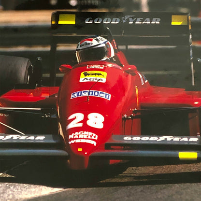 Poster Ferrari F1 Formula One Gerhard Berger Racing Car Automotive Art Decor