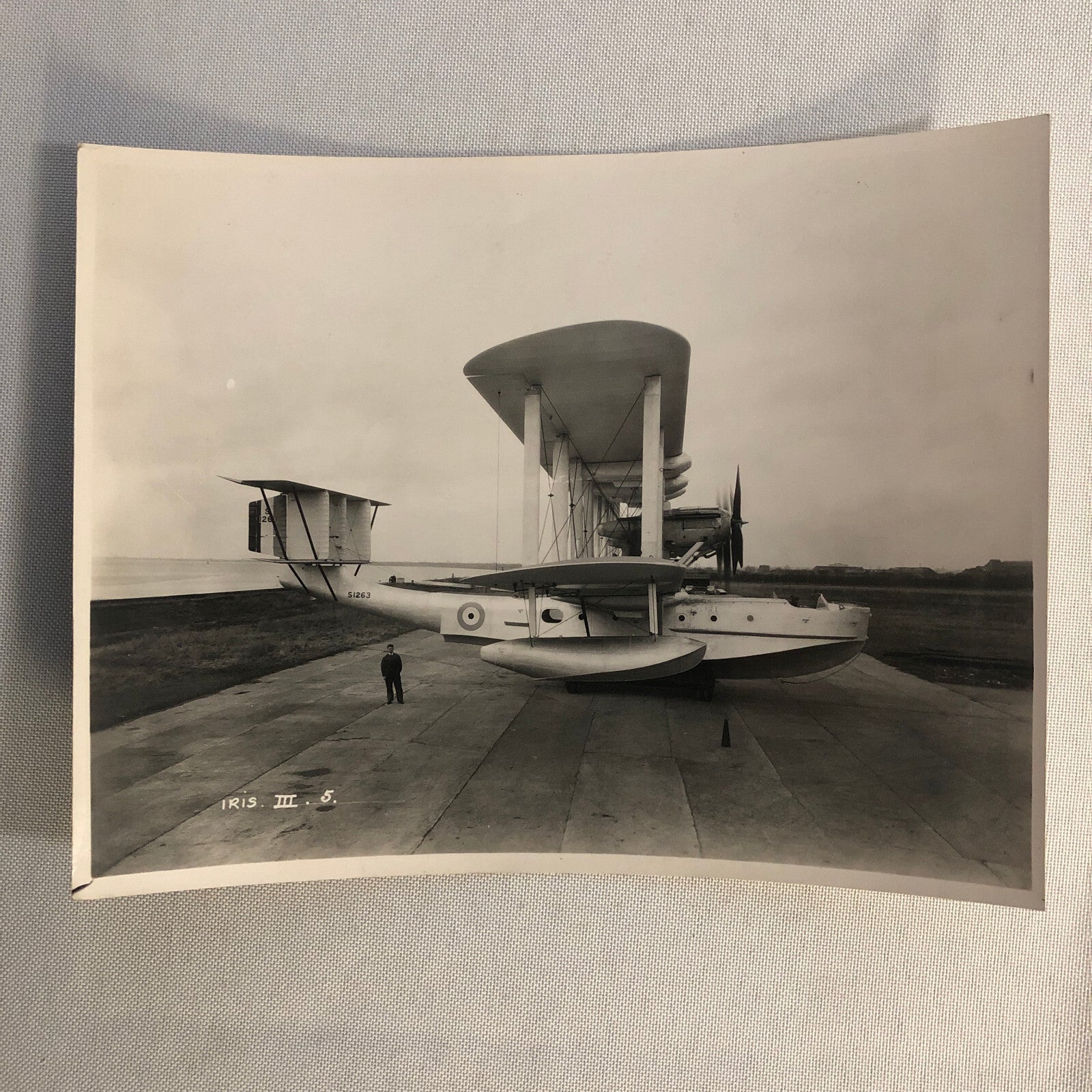 Man with Early Airplane Aircraft Plane Photo Photograph Vintage Max Karant