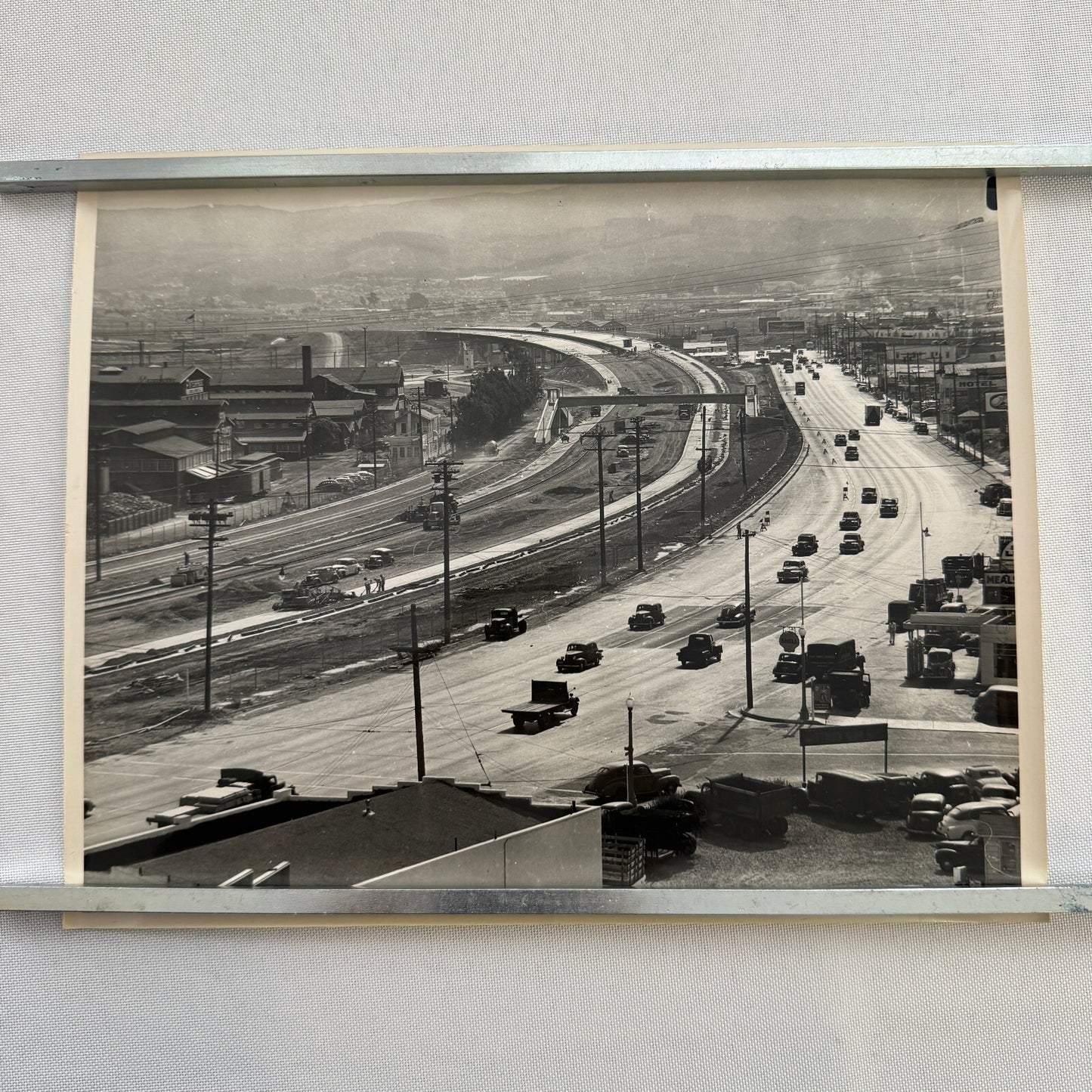 Vintage Cars on California Highway Photo Photograph Print Associated Press