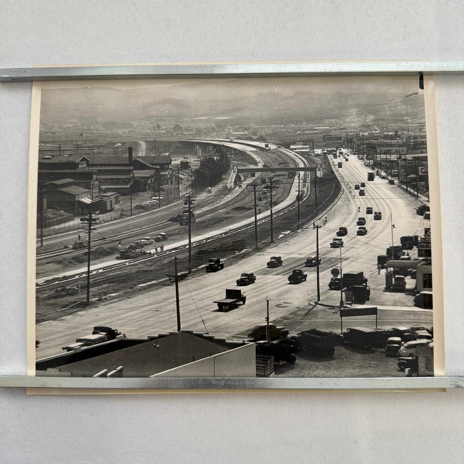 Vintage Cars on California Highway Photo Photograph Print Associated Press