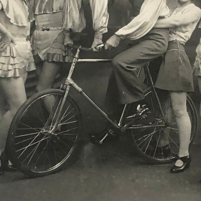 Circus Troupe Performers Bicycle Acrobat Photo Photograph Print Vintage