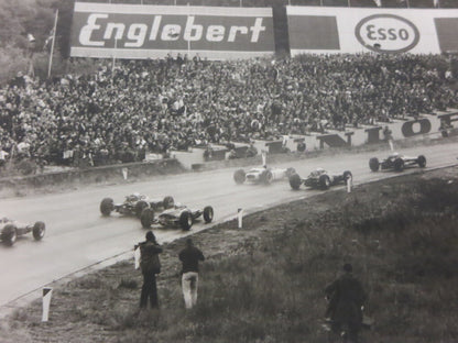 Vintage 1965 Belgian Grand Prix Racing Photograph Photo - Press Image Cars Esso 