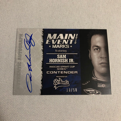 2010 Wheels Main Event Marks Sam Hornish Jr Auto Autograph Signed Card /50