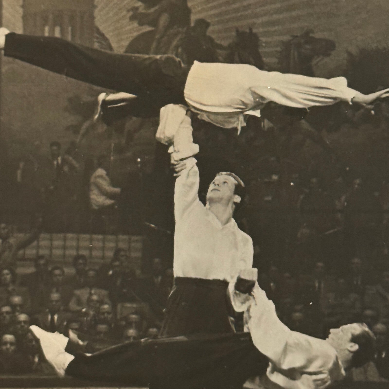 Vintage Circus Acrobat Act Balancing Photo Photograph Lisboa Portugal