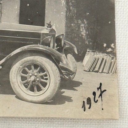 Vintage Photo Photograph Print Antique Car Man Dog 1927