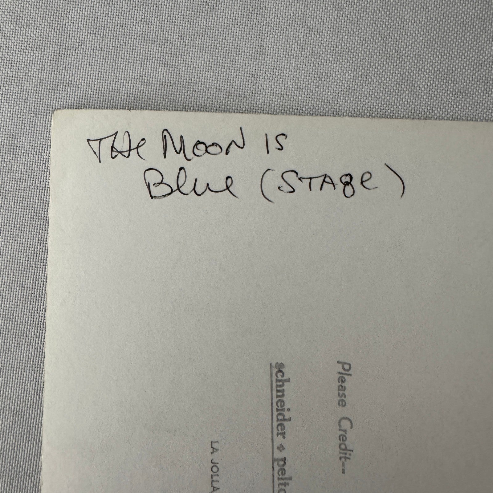 Vintage Theater Still Photo Photograph The Moon is Blue 1952 Actor Actress