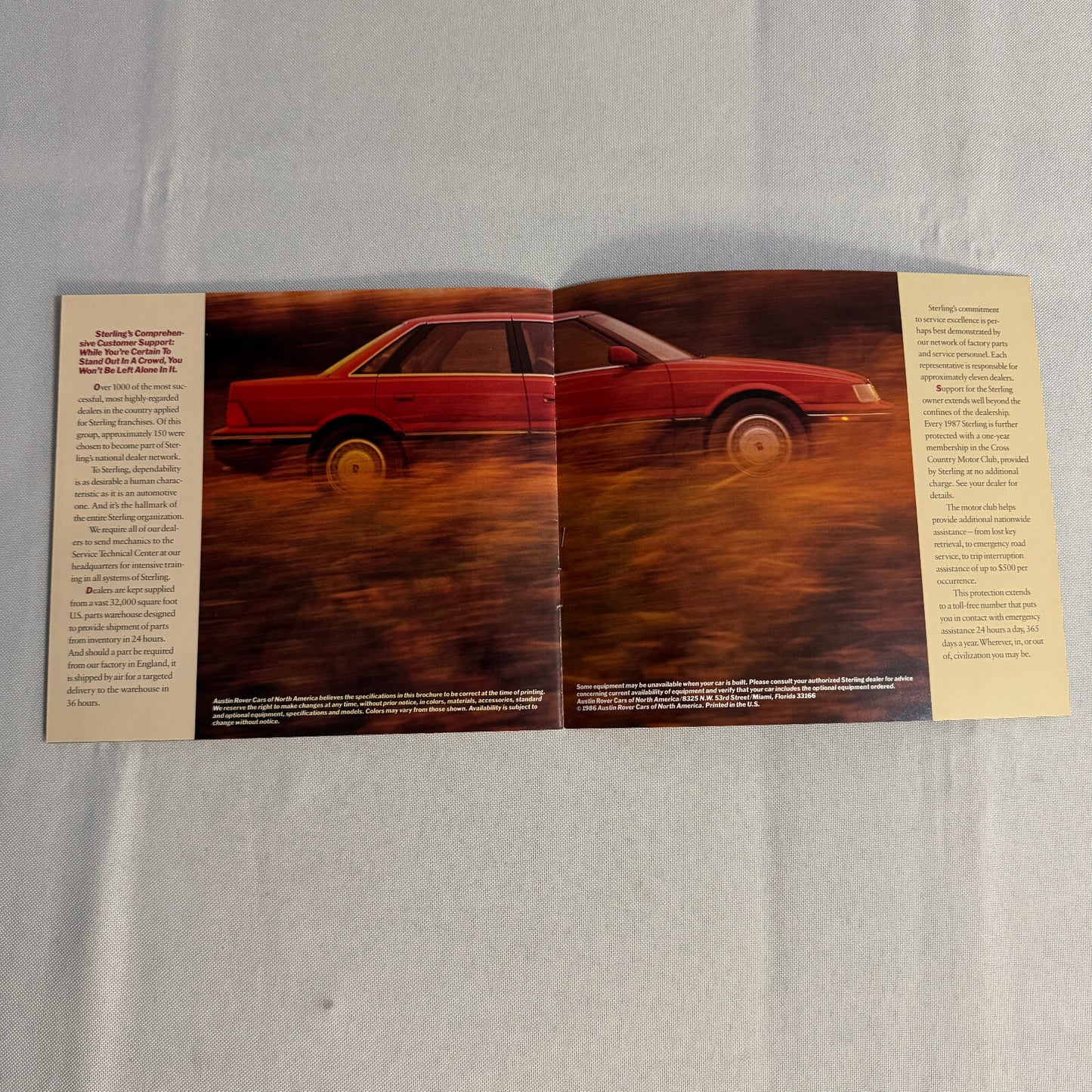 Sterling 825S and 825SL Car Sales Brochure Catalog Advertising Sterling 825 S SL
