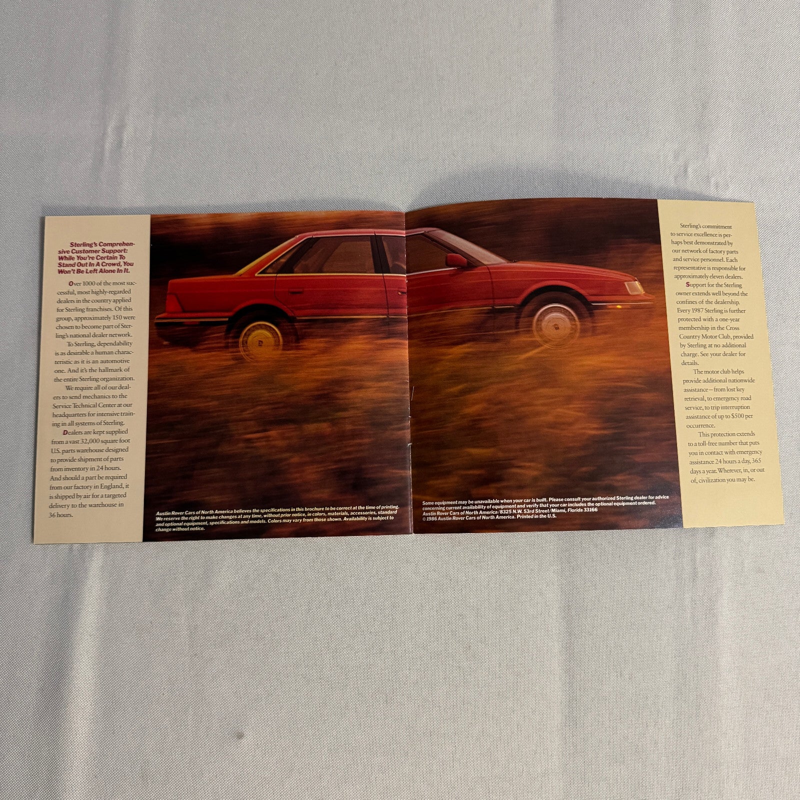 Sterling 825S and 825SL Car Sales Brochure Catalog Advertising Sterling 825 S SL